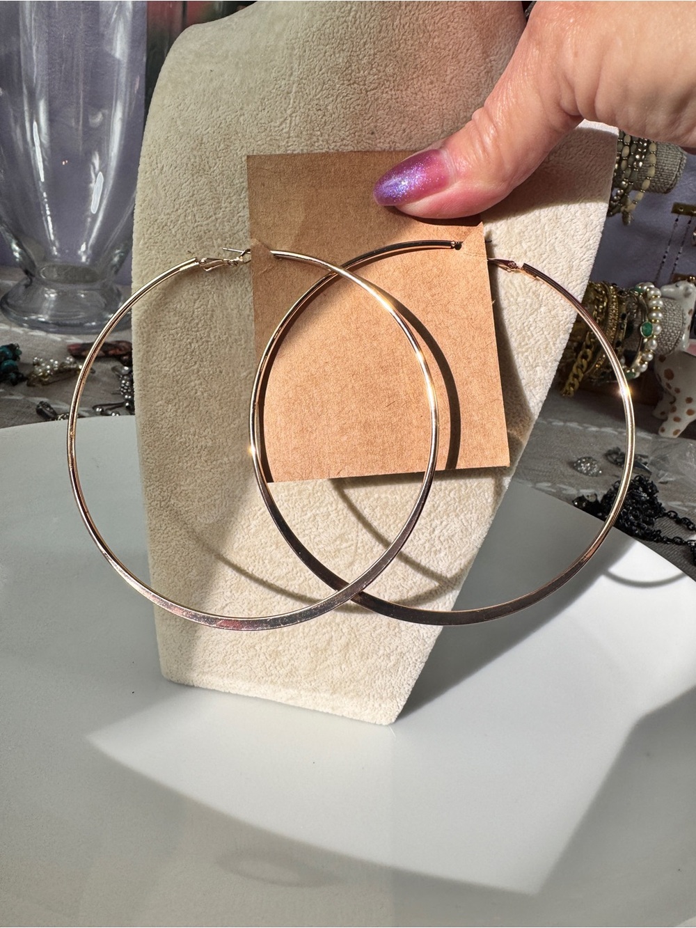 Classic Gold Large Hoop Earrings